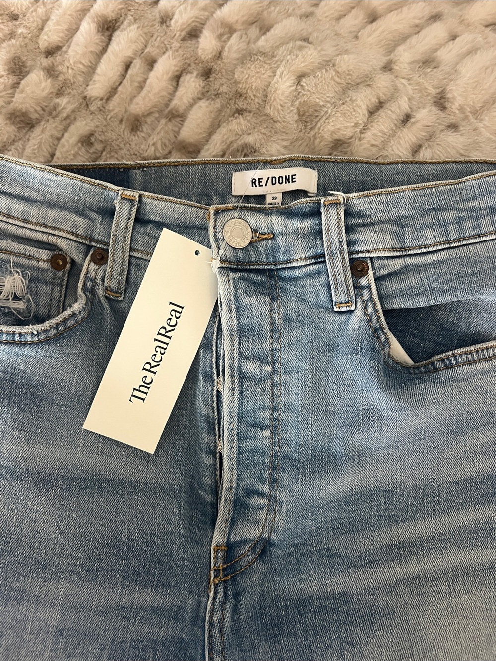Re/Done High-Rise Light Blue Wash Women's Jeans